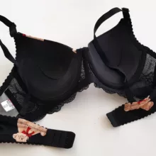 ست شورت و سوتین زنانه پانیذ مدل پوش آپ فنردار کاپ اسفنجی بند متحرک کد 4689-14