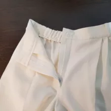 شلوار مجلسی زنانه مدل 100053001 کرپ رنگ شیری