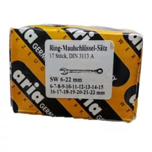 آچار یکسر تخت و یکسر رینگی  اریا مدل DIN3113_17 مجموعه 17 عددی
