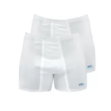 شورت مردانه تاپیک مدل نخی پادار رنگ سفید مجموعه 2 عددی