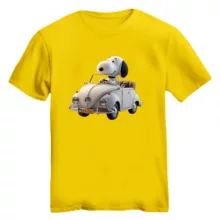 تی شرت آستین کوتاه زنانه مدل اسنوپی کد ۶۶ رنگ زرد