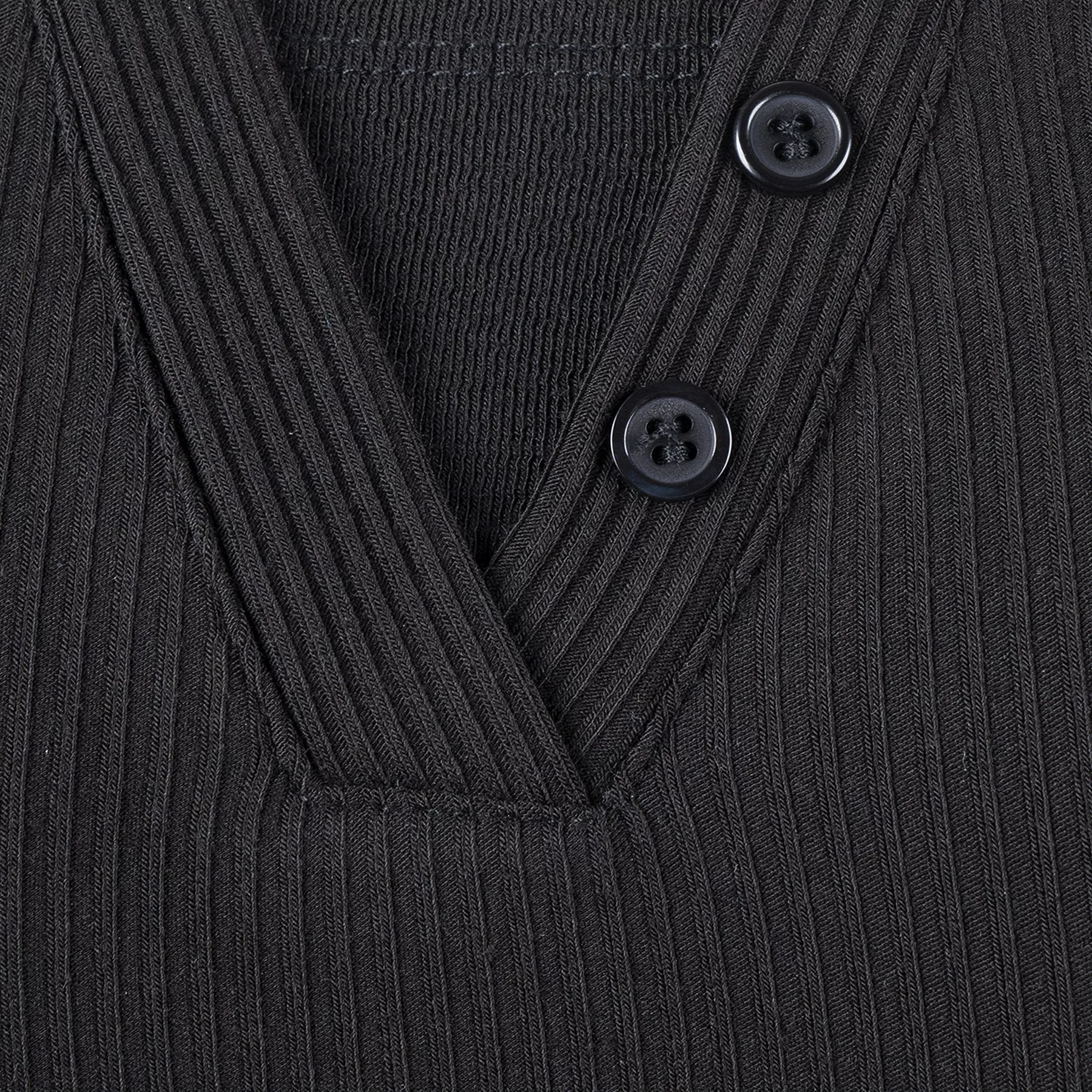 تاپ زنانه جین وست مدل یقه جانی کد 200248 رنگ مشکی