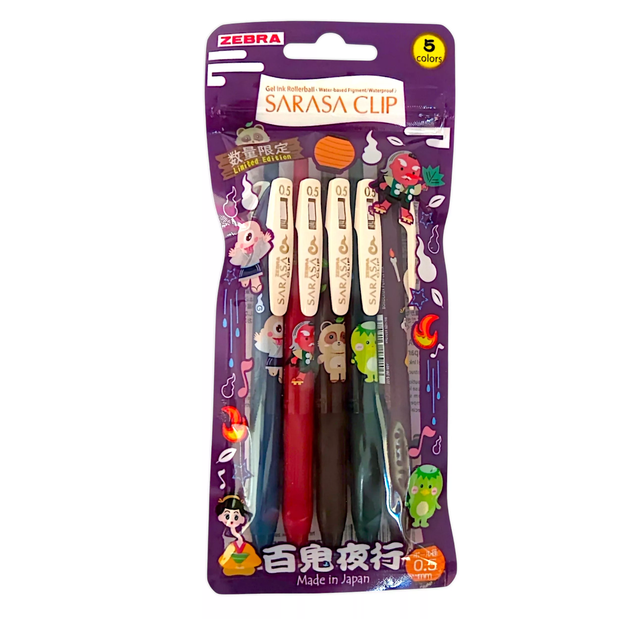 روان نویس زبرا مدل ساراسا انیمیشنی بسته 5 عددی