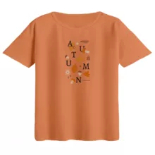 تی‌شرت  اورسایز آستین کوتاه زنانه مدل باکسی طرح پاییز کد 02 رنگ گلبهی