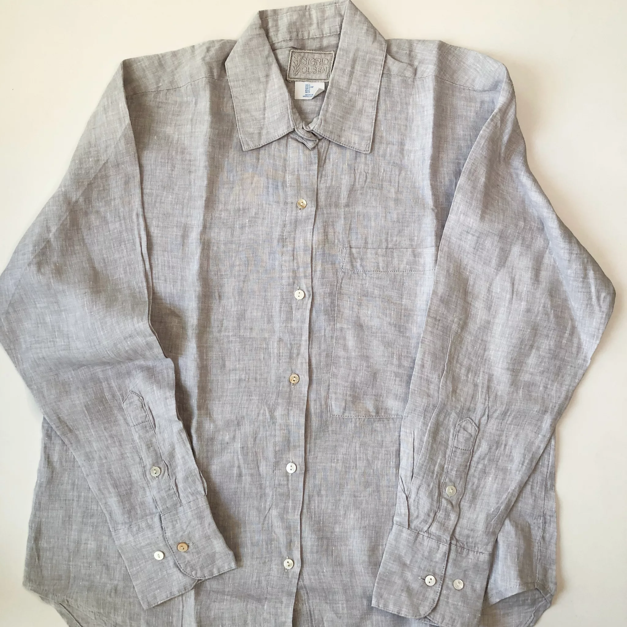 شومیز آستین بلند یقه انگلیسی زنانه مدل 10037