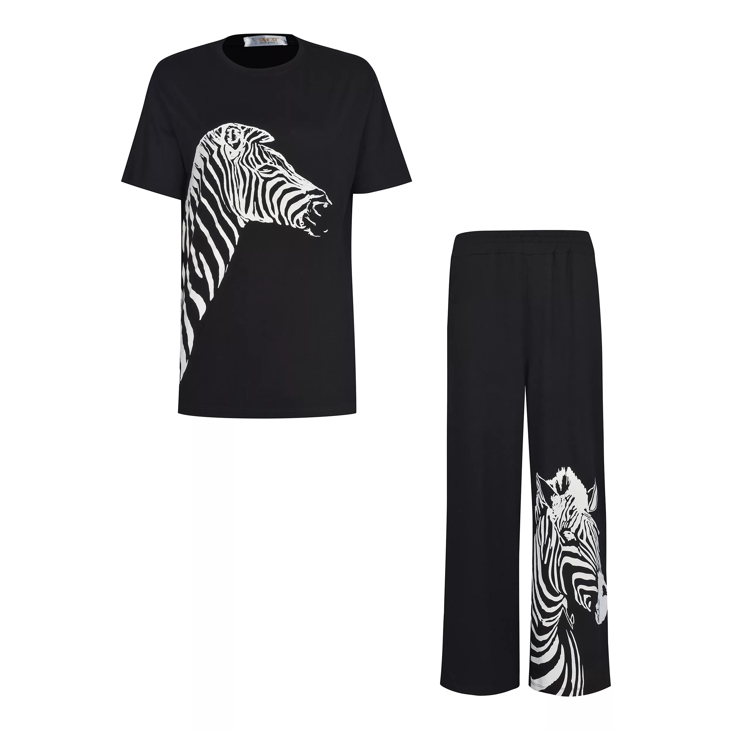 ست تی شرت و شلوار زنانه لوینت  مدل گورخر