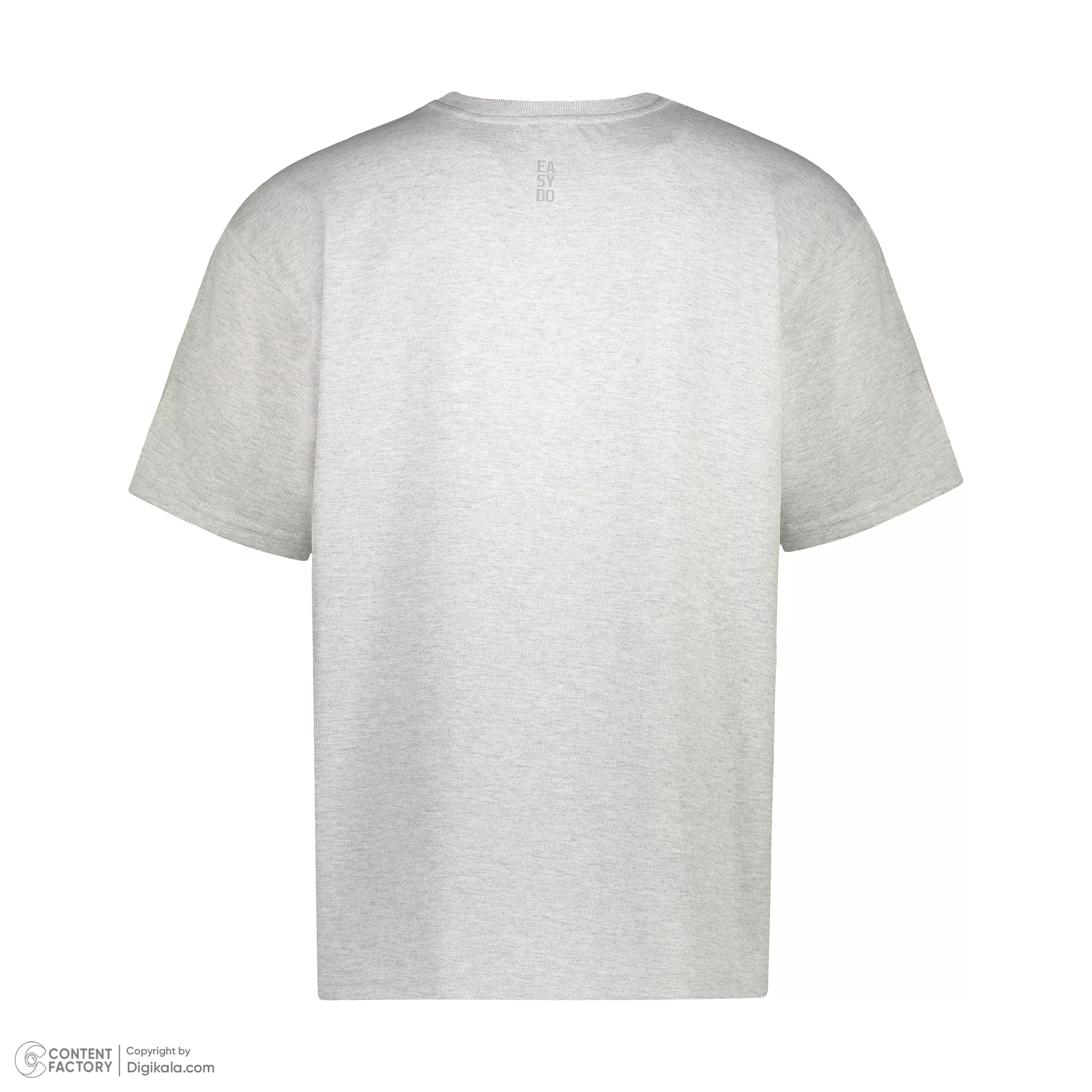 تی شرت آستین کوتاه مردانه ایزی دو مدل 0177 رنگ طوسی روشن
