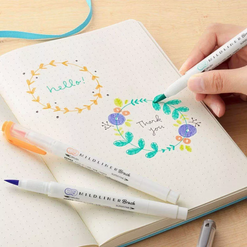 ماژیک آبرنگی زبرا مدل MILDLINER Dual Ended Brush بسته 5 عددی