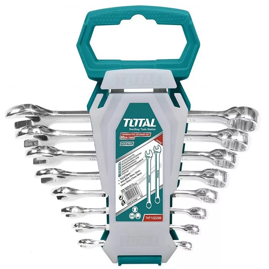 آچار یکسر تخت و یکسر رینگی توتال مدل THT102286 مجموعه  8 عددی