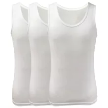 زیرپوش رکابی مردانه آریان نخ باف مدل 1111 بسته سه عددی