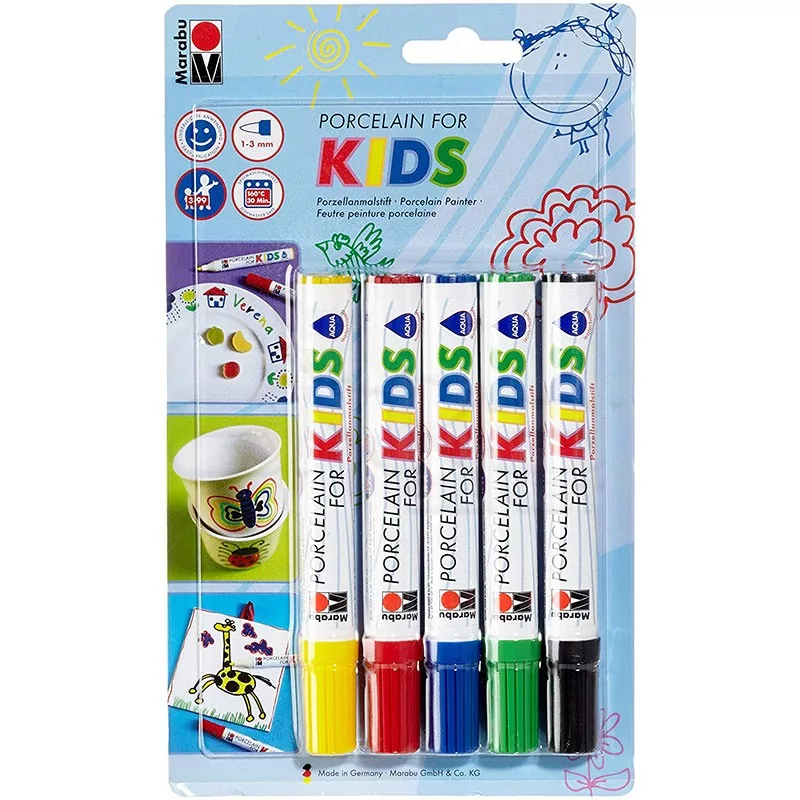 ماژیک رنگ آمیزی مارابو مدل KiDS بسته 5 عددی