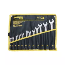 آچار یکسر تخت و یکسر رینگی تاپکس پلاس مدل SMT-TOPEXPLUS-12PCS-6-24MM مجموعه 12 عددی