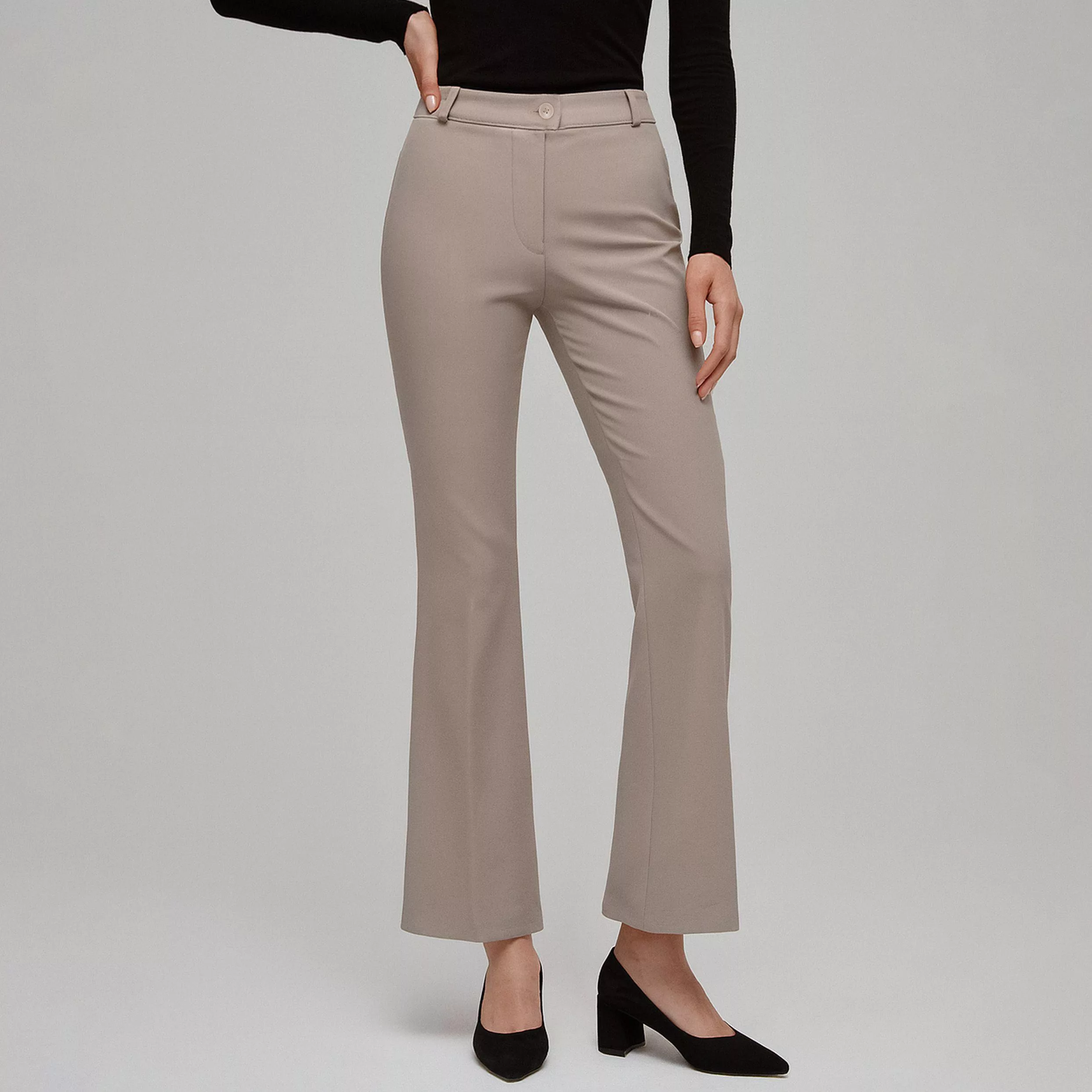 شلوار دم پا گشاد زنانه السانا مدل کارچیلا کد 224707 رنگ شکلاتی