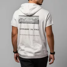 تی شرت کلاه دار مردانه مدل 14020826b رنگ سفید