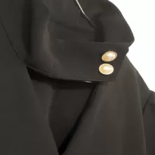 شومیز آستین بلند یقه دکمه دار زنانه مدل چپ و راستی رنگ مشکی