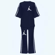 ست تی شرت آستین کوتاه و شلوار زنانه مدل جاسمین کد 13 رنگ سرمه ای