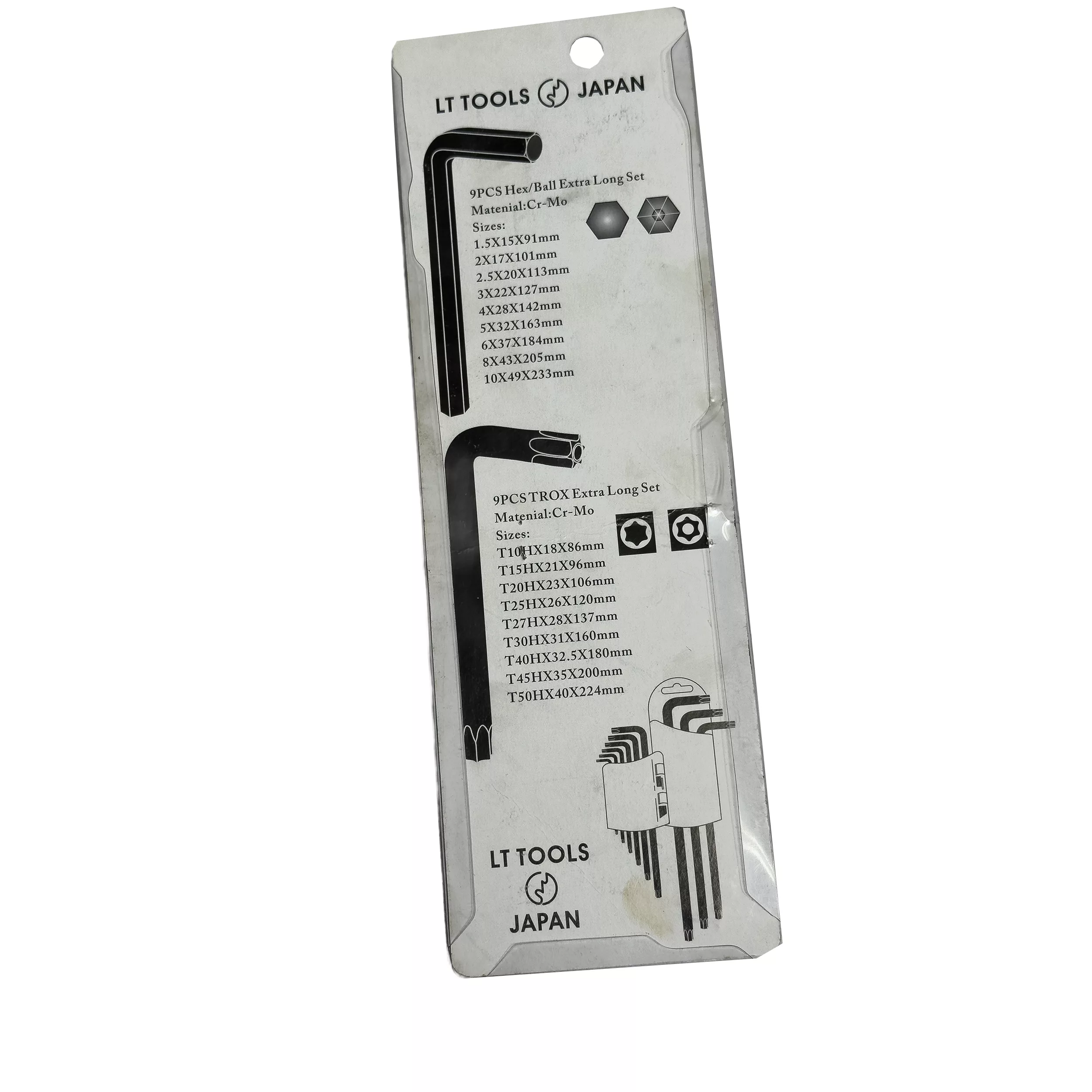 آچار آلن لایت مدل فوق بلند کد SMT-LIGHT-JAPAN--EXTRA LONG-T10-T50 مجموعه 9 عددی