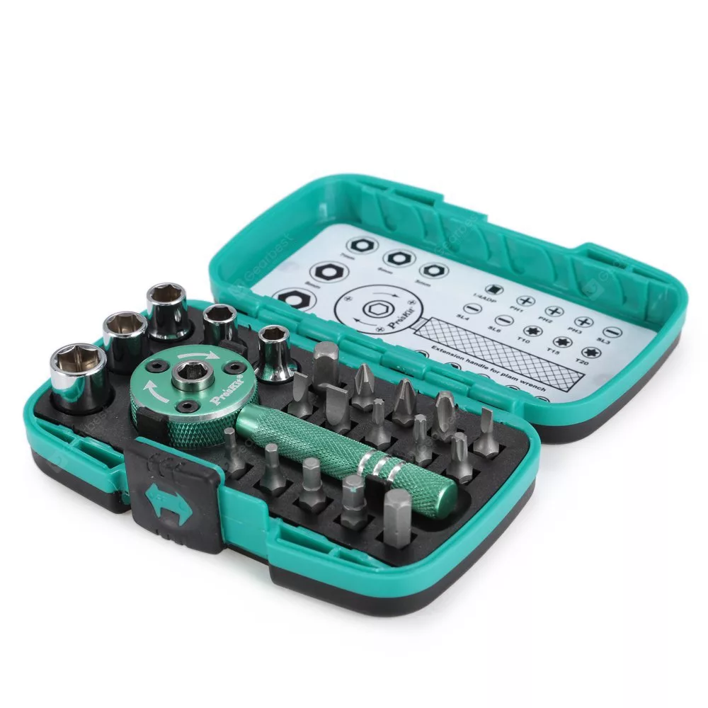 پیچ گوشتی و سری پیچ گوشتی پروسکیت مدل SD-2319M مجموعه 22 عددی