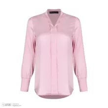 بلوز آستین بلند یقه هفت زنانه لوینت مدل روبی رنگ صورتی