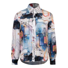 شومیز آستین بلند زنانه مدل آسمان کد blbb101