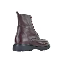 نیم بوت زنانه کرمانی مدل چرم فلوتر طبیعی دستدوز کد 657 رنگ زرشکی