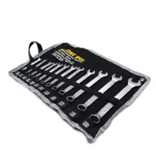 آچار یکسر تخت و یکسر رینگی کایسون مدل CRV-STEEL مجموعه 12 عددی