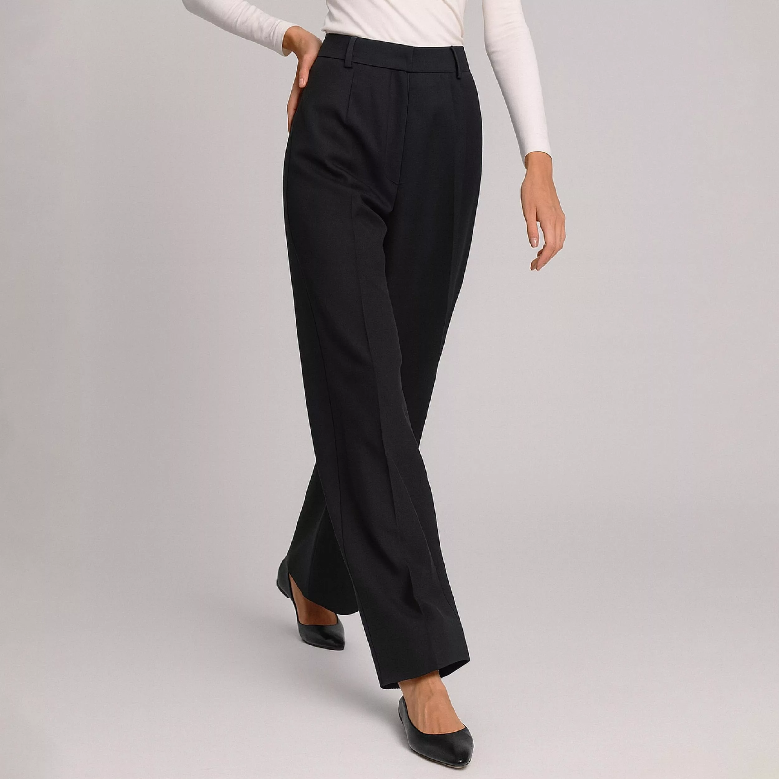 شلوار آزاد زنانه گره استایل مدل P-130 رنگ مشکی