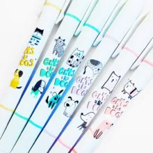 ماژیک علامت گذار مدل گربه سگ بسته 6 عددی