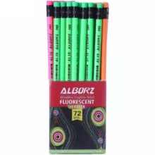 مداد مشکی البرز مدل پاکن دار بسته 72 عددی