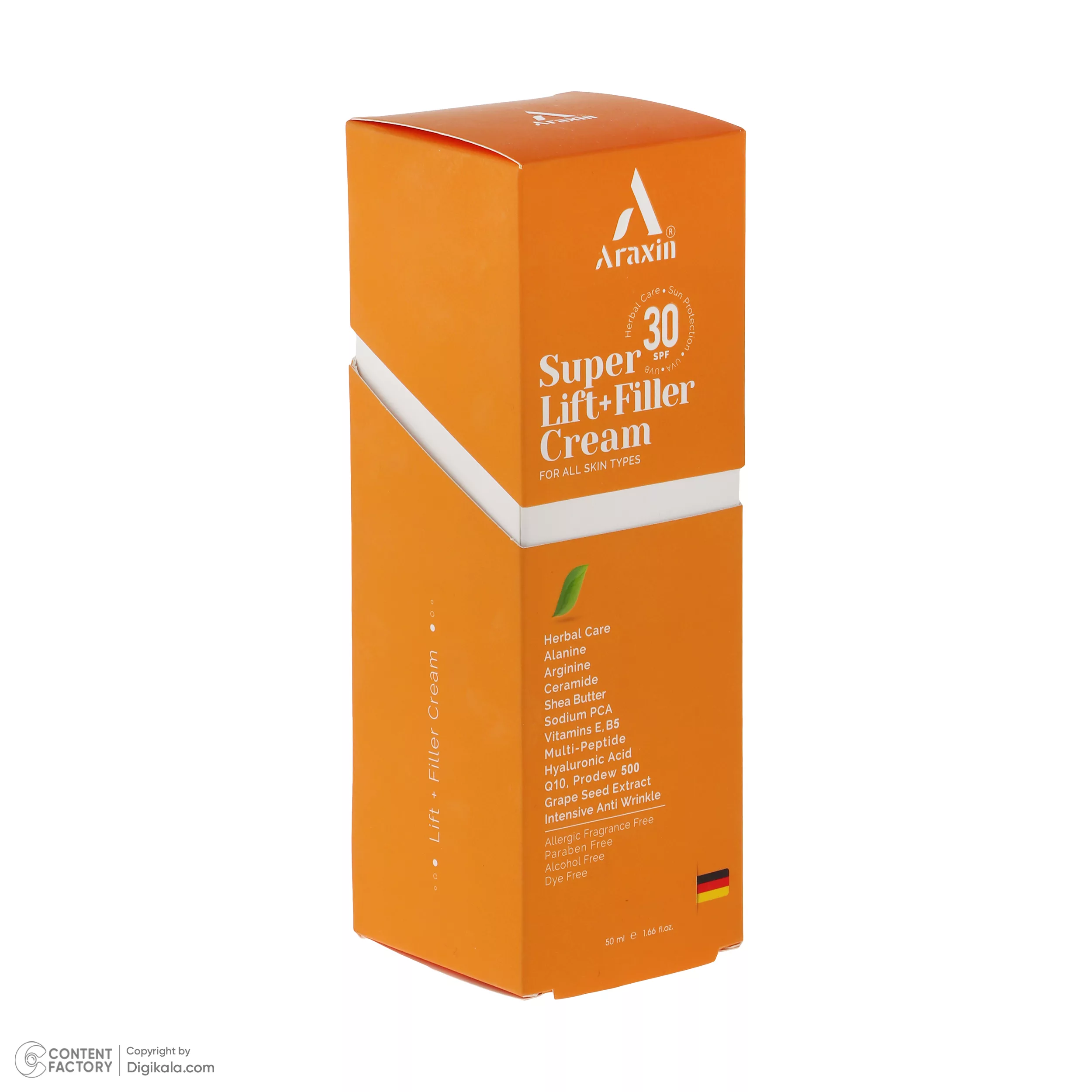 کرم سفت کننده و لیفتینگ آراکسین مدل هیالورونیک اسید حجم 50 میلی لیتر