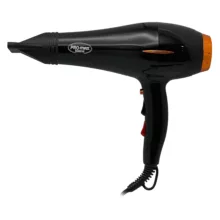 سشوار حرفه‌ای پرومکس مدل MA-8890، موتور AC با توان مصرفی 9000 وات، دارای قابلیت تعویض سری، عملکرد توربو، دارای متمرکزکننده، با حالت صاف‌کننده، وزن 650 گرم، تنظیم حرارت 2 حالته و کنترل سرعت 2 حالته، به همراه متمرکزکننده باریک