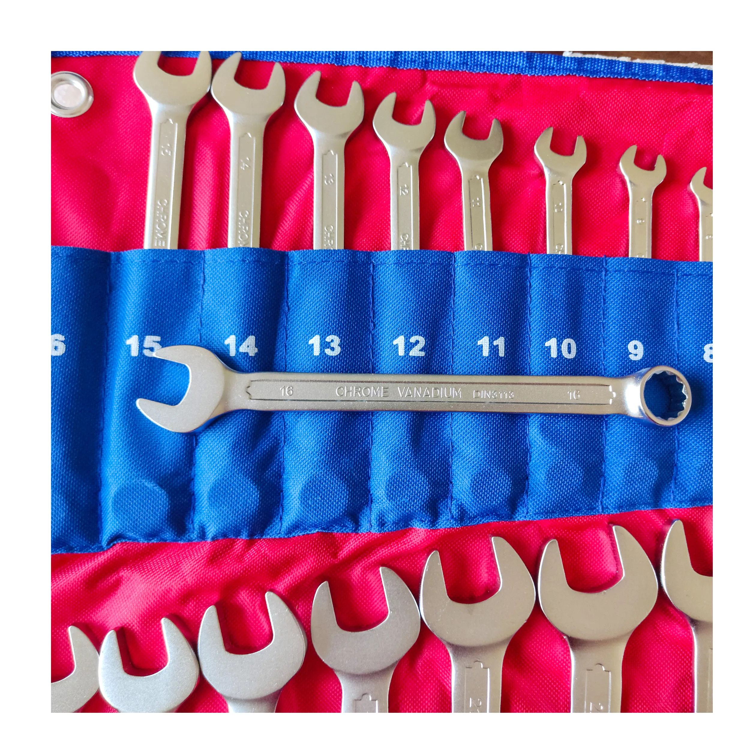 آچار یکسر تخت و یکسر رینگی اسکای مدل PROFESSIONAL QUALITY DIN 3113 مجموعه 22 عددی