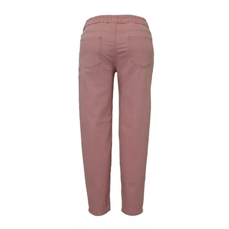 شلوار جین زنانه مدل مام فیت 90 رنگ صورتی