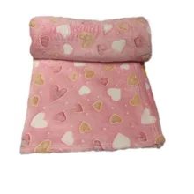 پتو مسافرتی یک نفره مدل شبنما قلبی  سایز 200×150 سانتی‌متر