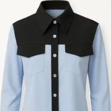 شومیز آستین بلند یقه برگردان زنانه مدل کلاسیک کد 001