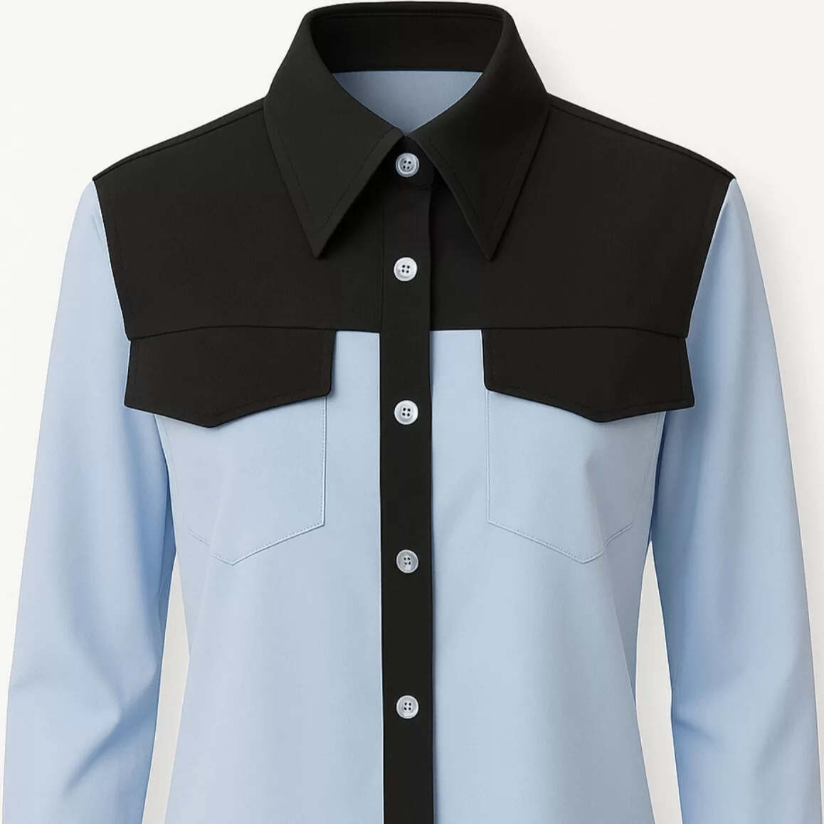 شومیز آستین بلند یقه برگردان زنانه مدل کلاسیک کد 001