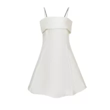 پیراهن یقه دکلته زنانه سرژه مدل 205502 رنگ شیری