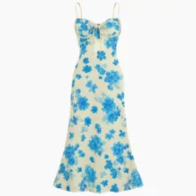 پیراهن یقه هالتر زنانه مدل فیروزه