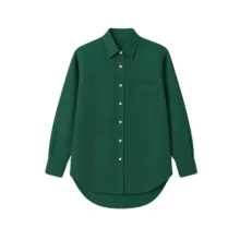 شومیز آستین بلند یقه انگلیسی زنانه مدل 10039 رنگ سبز