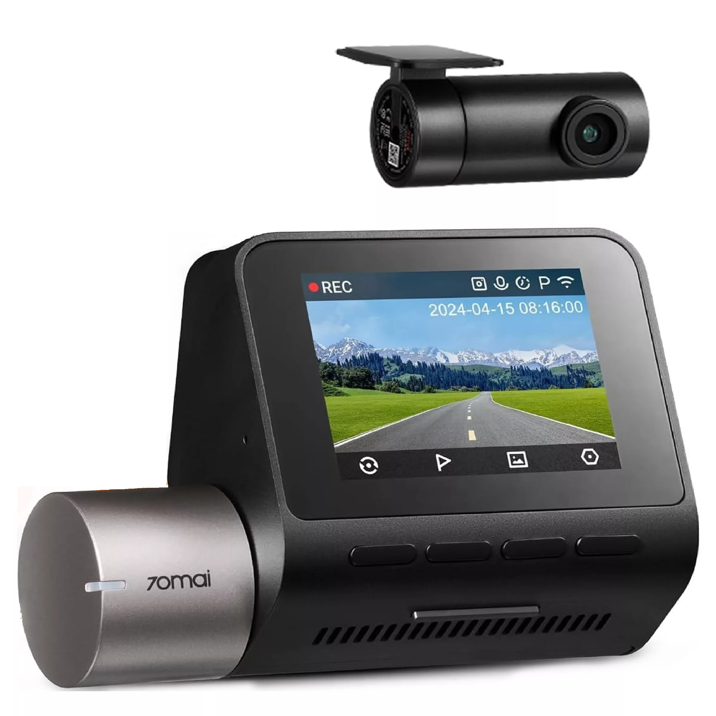 دوربین فیلم برداری خودرو سوِنتی مِی مدل 70mai Dual Dash Cam A510s + RearCam (RC11) به همراه دوربین عقب