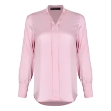 بلوز آستین بلند یقه هفت زنانه لوینت  مدل  روبی رنگ صورتی