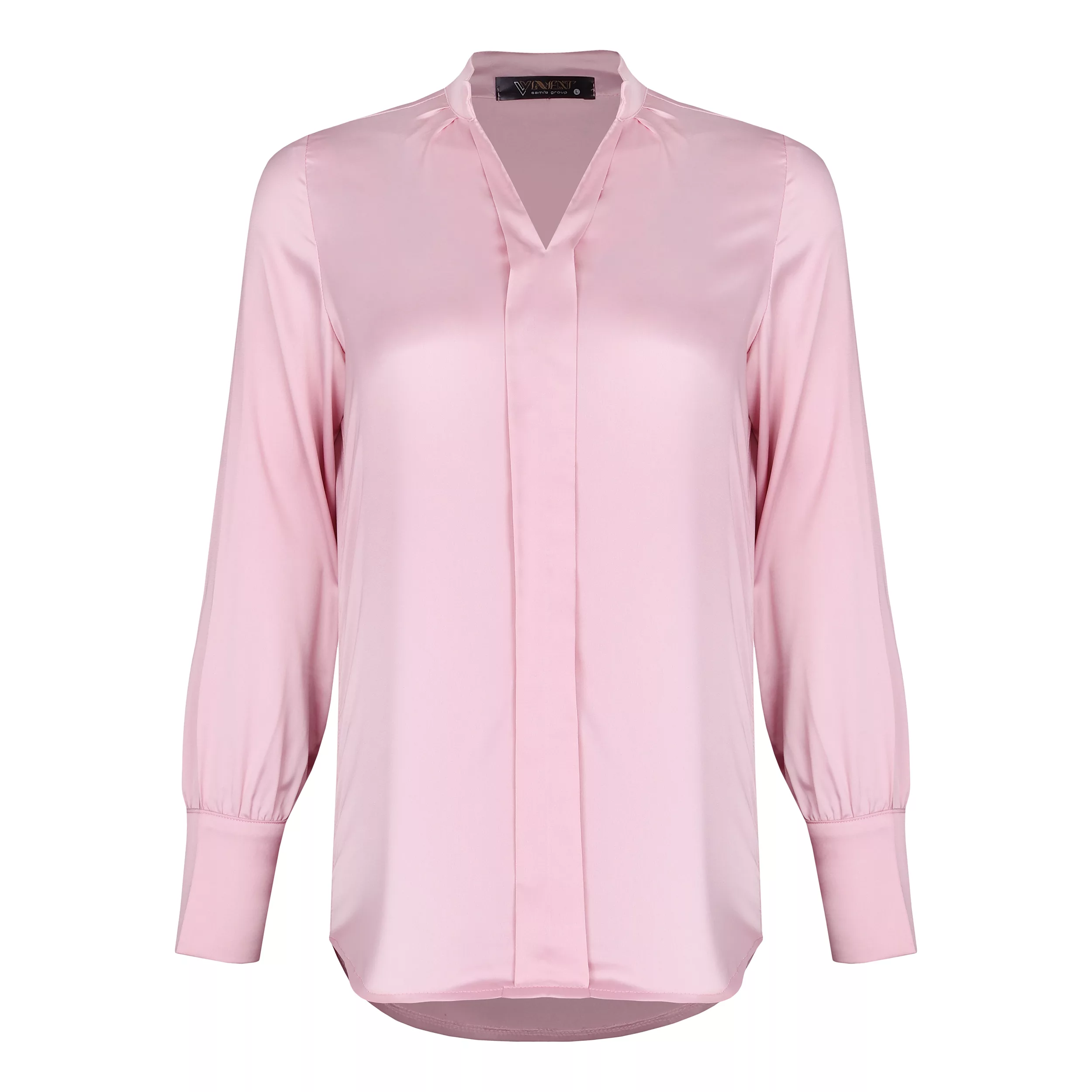 بلوز آستین بلند یقه هفت زنانه لوینت  مدل  روبی رنگ صورتی