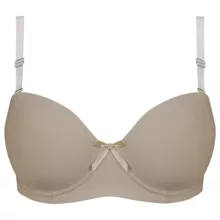 سوتین فنردار زنانه هانا مدل بند نامرئی کد 5266-94388 رنگ نسکافه ای