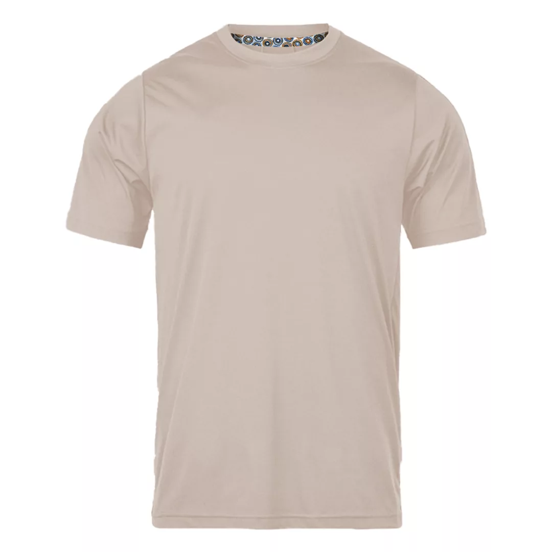 تی شرت آستین کوتاه مردانه رانژ مدل ساده 23RA05 - 413 رنگ کرم