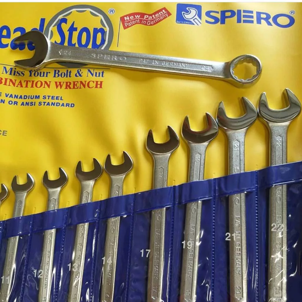 مجموعه 12 عددی آچار یکسر تخت یکسر رینگی اسپرو مدل 2-712P-501