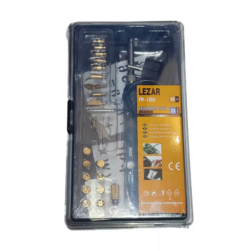 هویه 60 وات سوخت نگاری چرم و چوب لزار مدل FR_1202 مجموعه 20 عددی