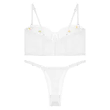 ست شورت و سوتین زنانه مکسوریا مدل توری شیشه ای بابونه کد 14201