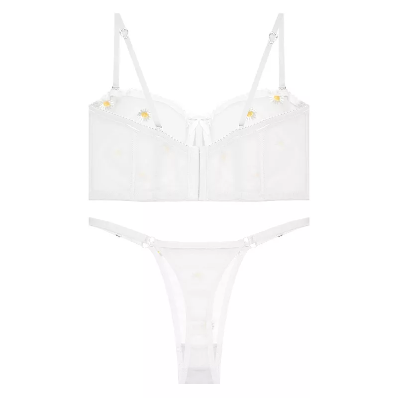 ست شورت و سوتین زنانه مکسوریا مدل توری شیشه ای بابونه کد 14201