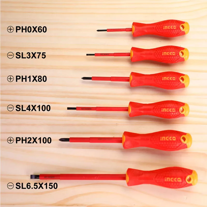 مجموعه ۶ عددی پیچ گوشتی اینکو مدل HKISD0608