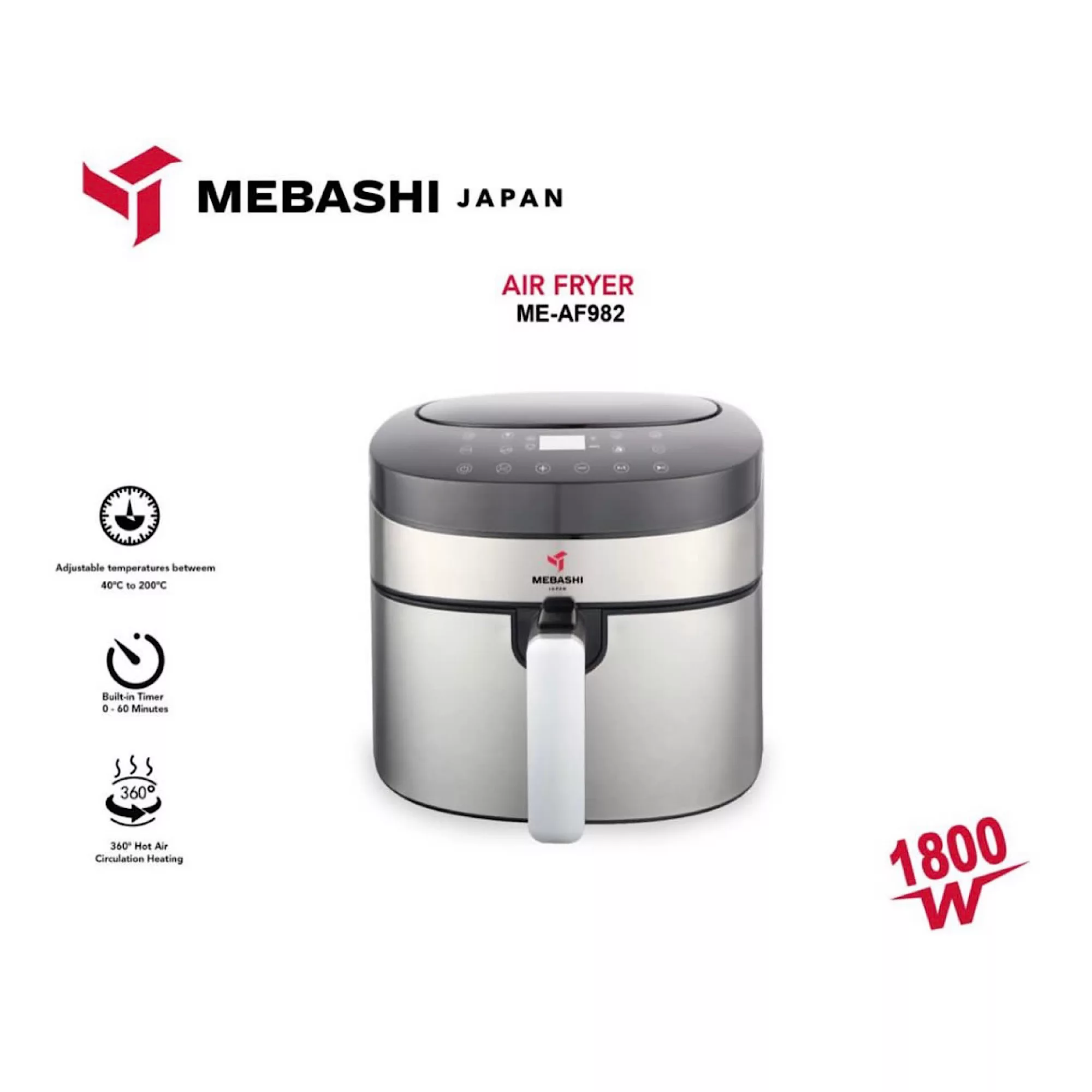 سرخ کن بدون روغن مباشی مدل ME-AF982